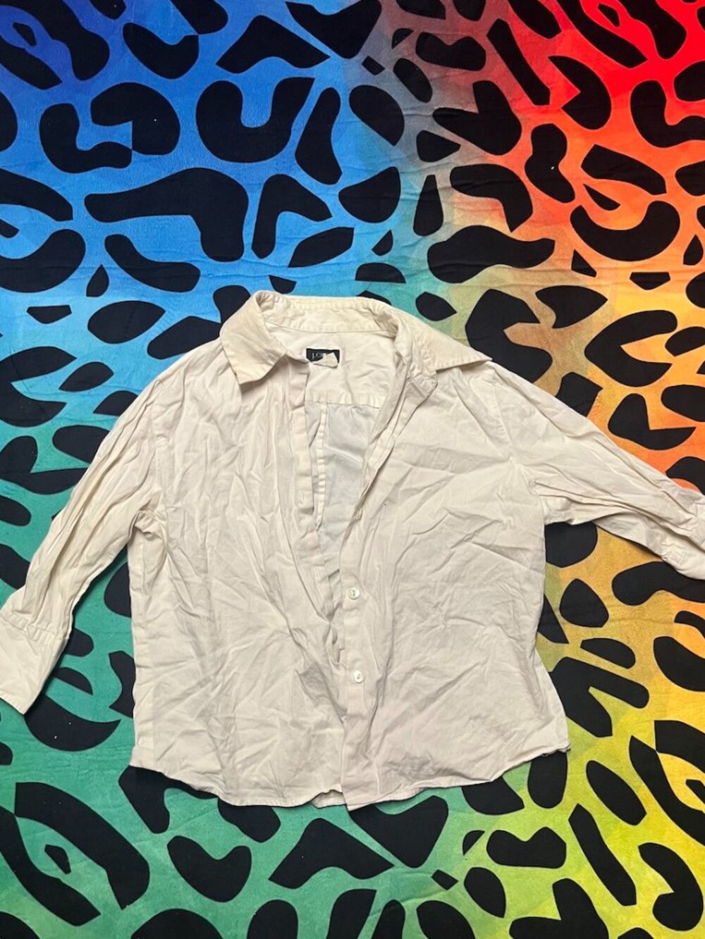 J.CREW WHITE LONG SLEEVE BUTTON DOWN DRESS TOP SIZE 10